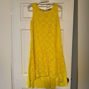 Valentina Bright Yellow Eyelet Dress